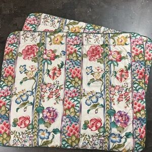 Vintage Croscill Jacobean Jewel Floral Pillow Shams set of 2